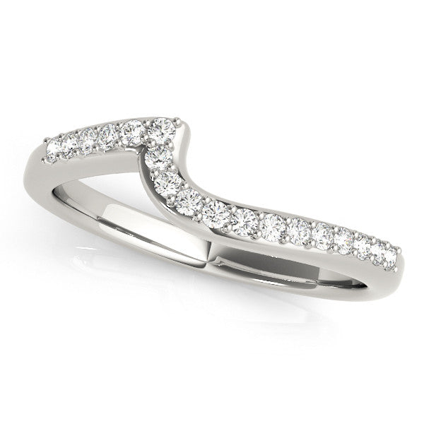 Curved Pavé Wedding Ring