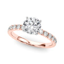 Round Pavé Engagement Ring DiamondStatus