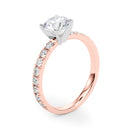 Round Pavé Engagement Ring DiamondStatus