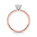 Round Pavé Engagement Ring DiamondStatus