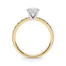 Round Pavé Engagement Ring DiamondStatus