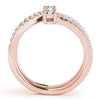 Multi-Row Round Two Stone Pavé Diamond Ring DiamondStatus