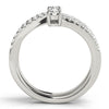 Multi-Row Round Two Stone Pavé Diamond Ring DiamondStatus