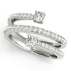 Multi-Row Round Two Stone Pavé Diamond Ring DiamondStatus