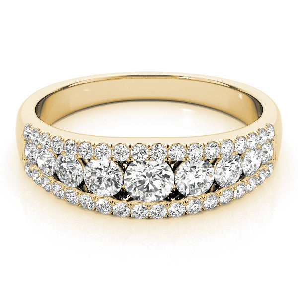 Round Multi-Row Pavé Diamond Ring