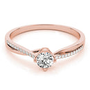 Round Multi-Row Pavé Engagement Ring