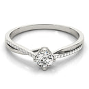 Round Multi-Row Pavé Engagement Ring