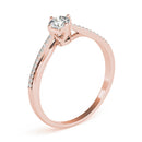 Round Multi-Row Pavé Engagement Ring