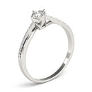 Round Multi-Row Pavé Engagement Ring