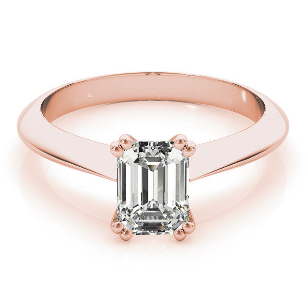 Emerald Solitaire Engagement Ring