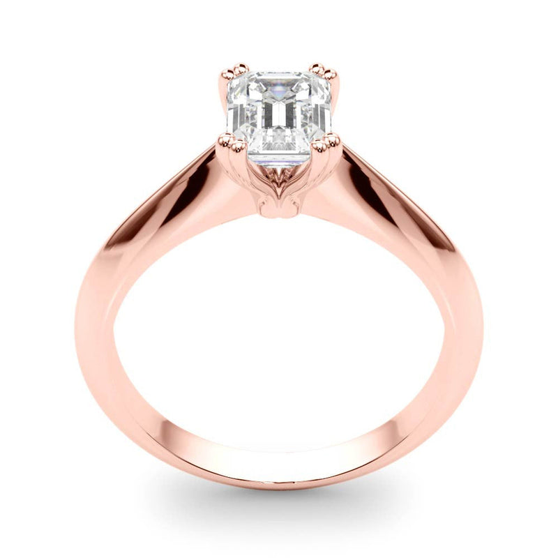 Emerald Solitaire Engagement Ring