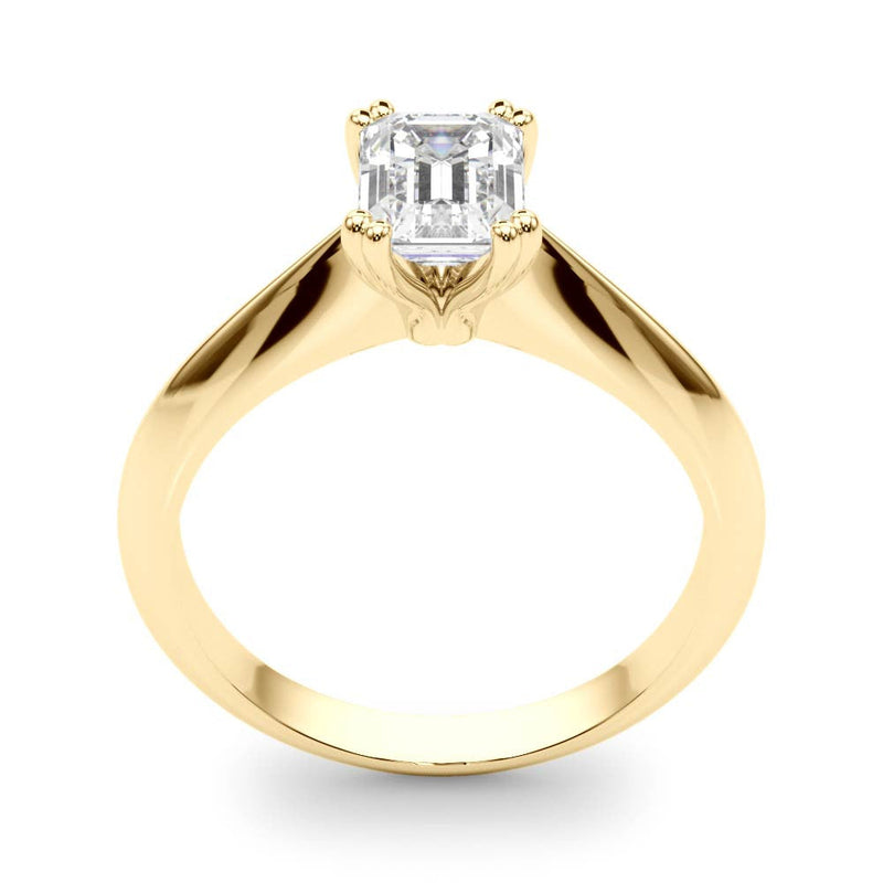 Emerald Solitaire Engagement Ring