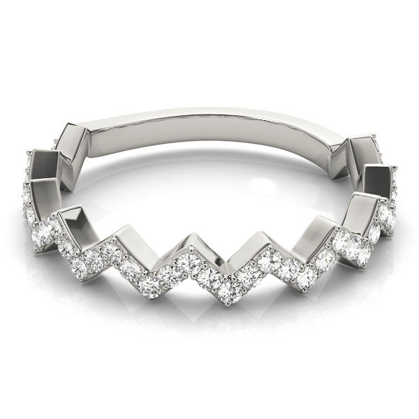 Zig-Zag Pavé Eternity Diamond Ring