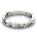 Round Diamond Floral Wedding Ring