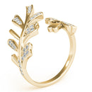 Open Floral Pavé Diamond Ring