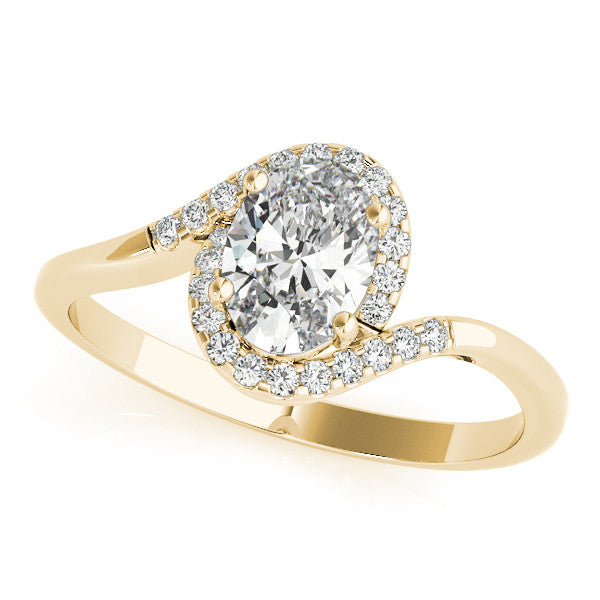 Oval Halo Bypass Engagement Ring