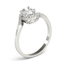 Oval Halo Bypass Engagement Ring