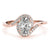 Oval Halo Bypass Engagement Ring