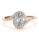 Oval Halo Bypass Engagement Ring