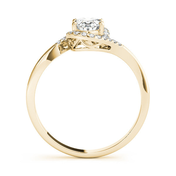 Oval Halo Bypass Engagement Ring
