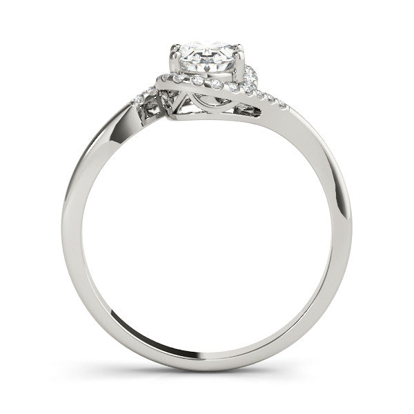 Oval Halo Bypass Engagement Ring