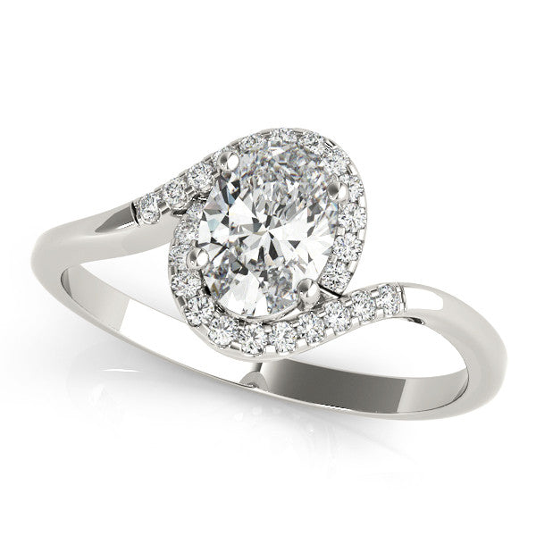 Oval Halo Bypass Engagement Ring