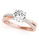 Round Multi-Row Pavé Engagement Ring
