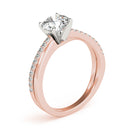 Round Multi-Row Pavé Engagement Ring