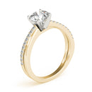 Round Multi-Row Pavé Engagement Ring