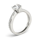 Round Multi-Row Pavé Engagement Ring