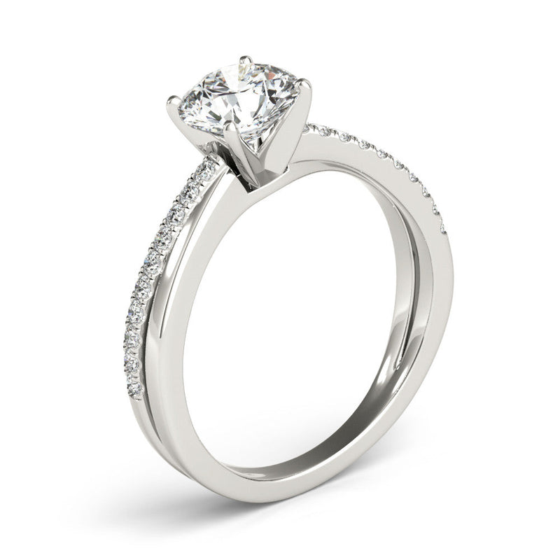 Round Multi-Row Pavé Engagement Ring