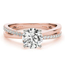 Round Multi-Row Pavé Engagement Ring