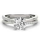 Round Multi-Row Pavé Engagement Ring