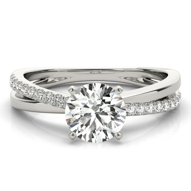 Round Multi-Row Pavé Engagement Ring