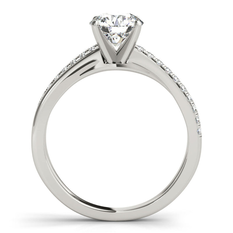 Round Multi-Row Pavé Engagement Ring