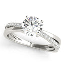 Round Multi-Row Pavé Engagement Ring