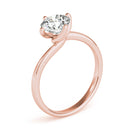 Round Solitaire Twisted Engagement Ring