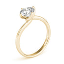 Round Solitaire Twisted Engagement Ring