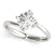 Round Solitaire Twisted Engagement Ring
