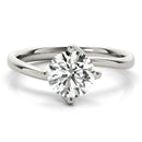 Round Solitaire Twisted Engagement Ring