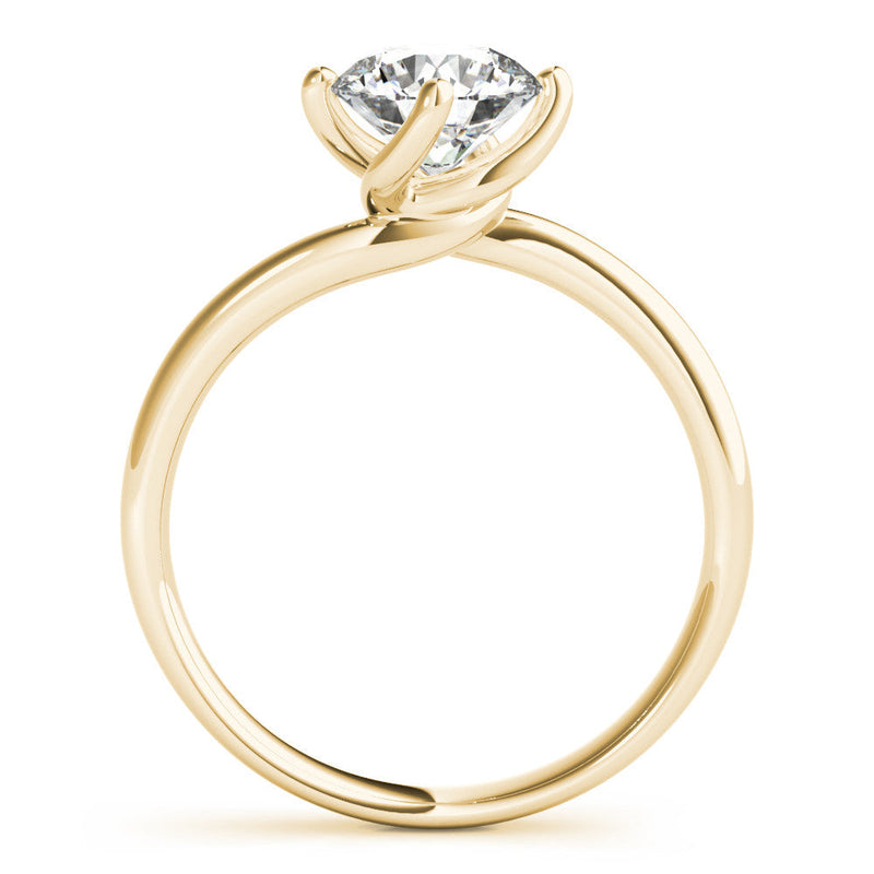 Round Solitaire Twisted Engagement Ring