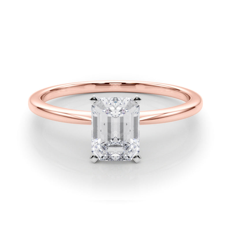 Emerald Solitaire Engagement Ring