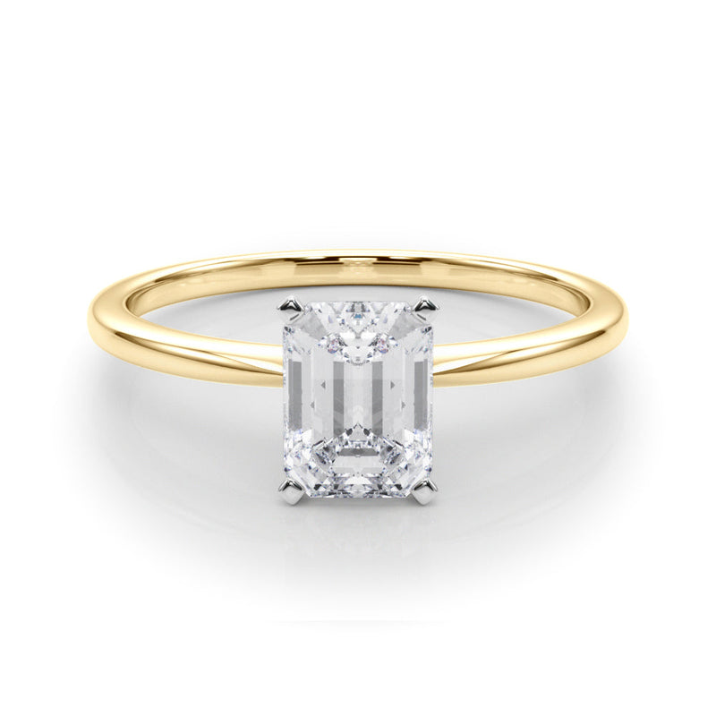 Emerald Solitaire Engagement Ring