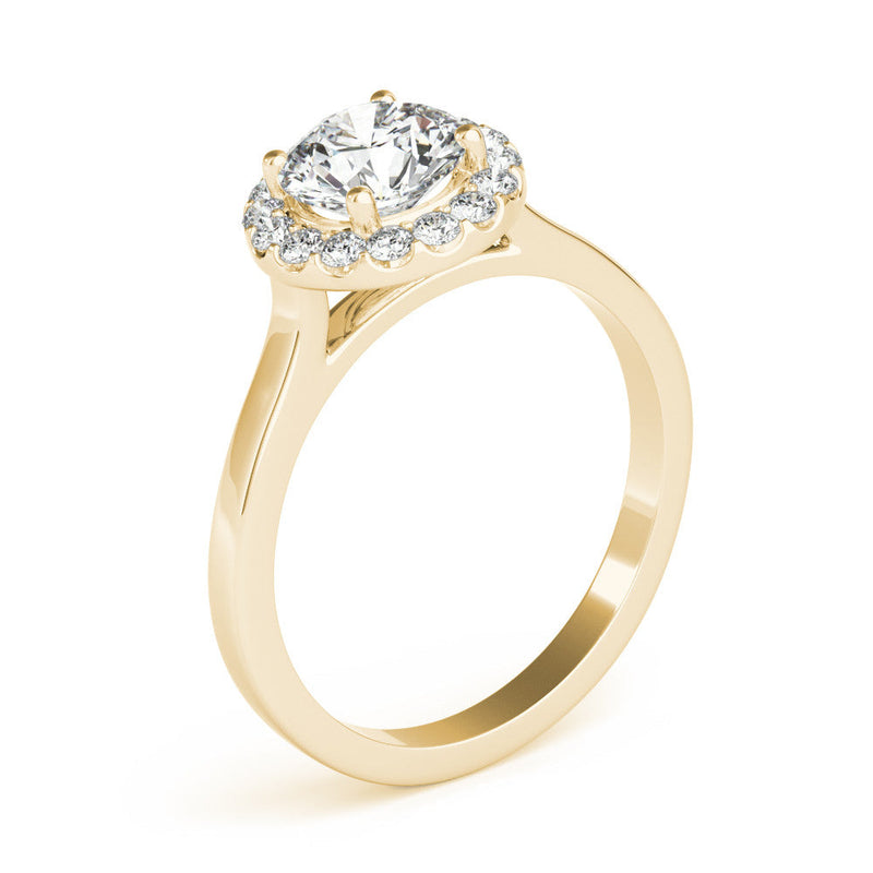 Round Halo Engagement Ring