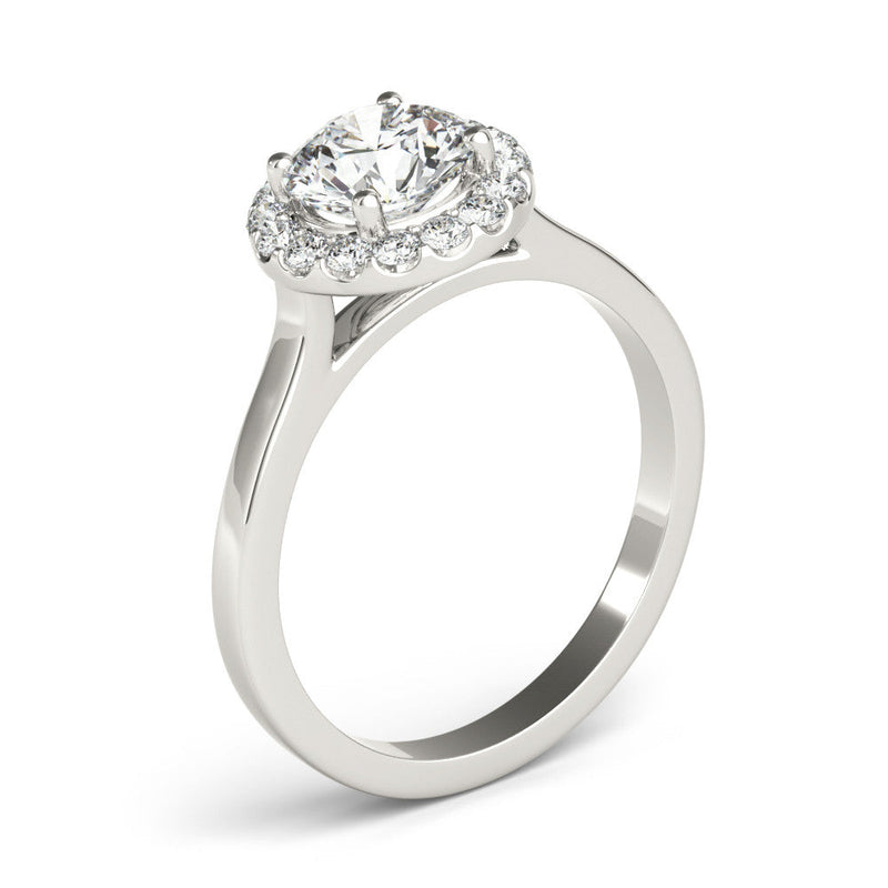 Round Halo Engagement Ring