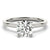 Round Solitaire Hidden Halo Engagement Ring