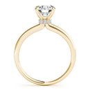 Round Solitaire Hidden Halo Engagement Ring