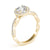 Round Halo Twisted Engagement Ring