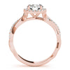 Round Halo Twisted Engagement Ring DiamondStatus