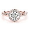 Round Halo Twisted Engagement Ring DiamondStatus